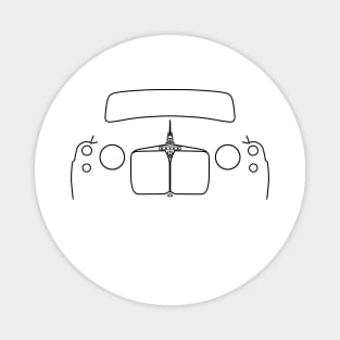 Rover P4 classic car outline graphic (black) Magnet